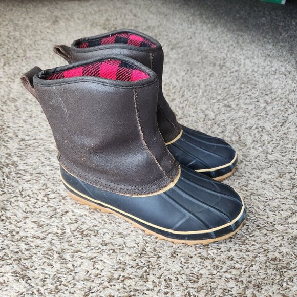 Igloo Women's 6 Snow Duck Boots Leather Slip on Hunting Thermolite‎ Waterproof - Picture 2 of 12